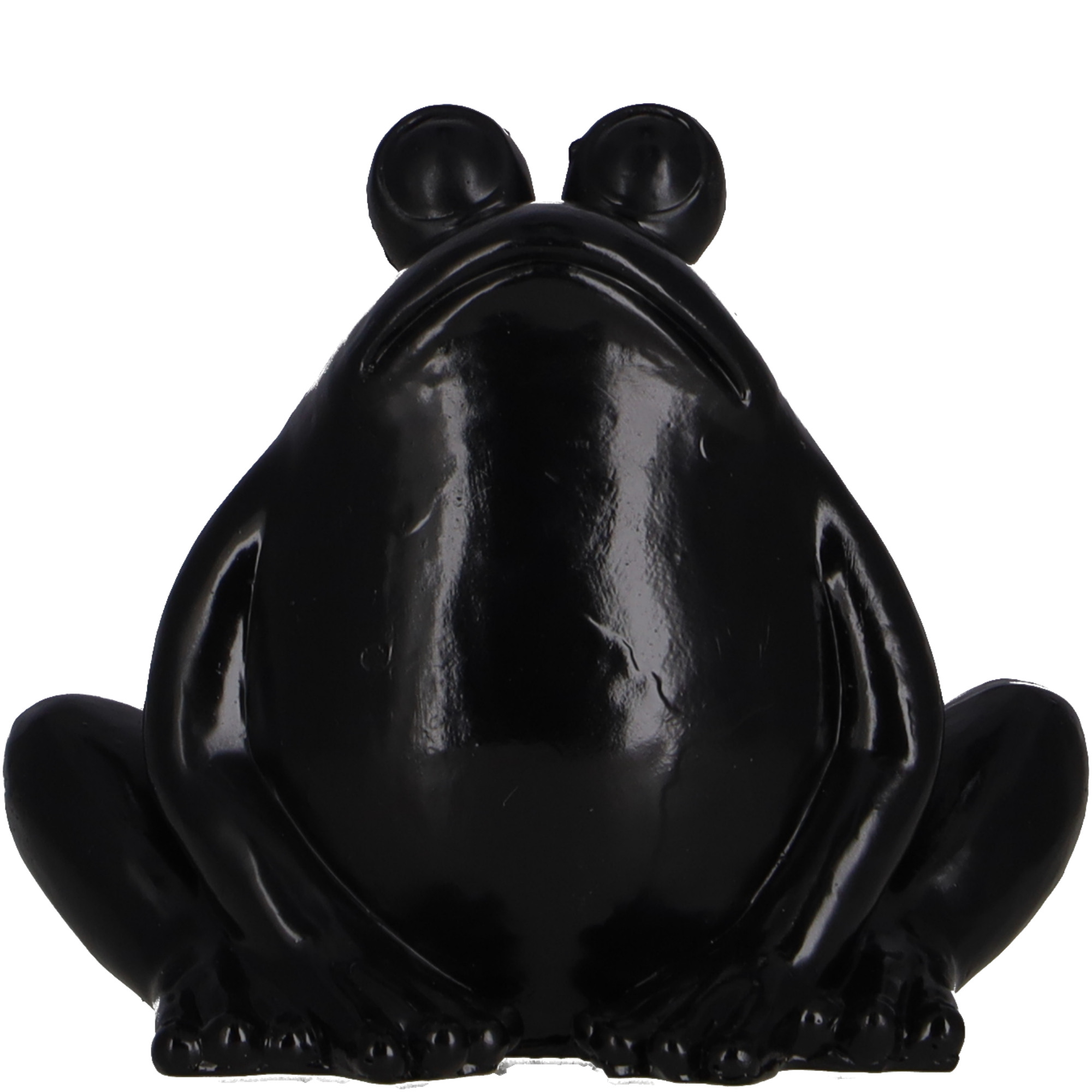  Poly kikker Robby, L10.5cm, H9.5cm, zwart